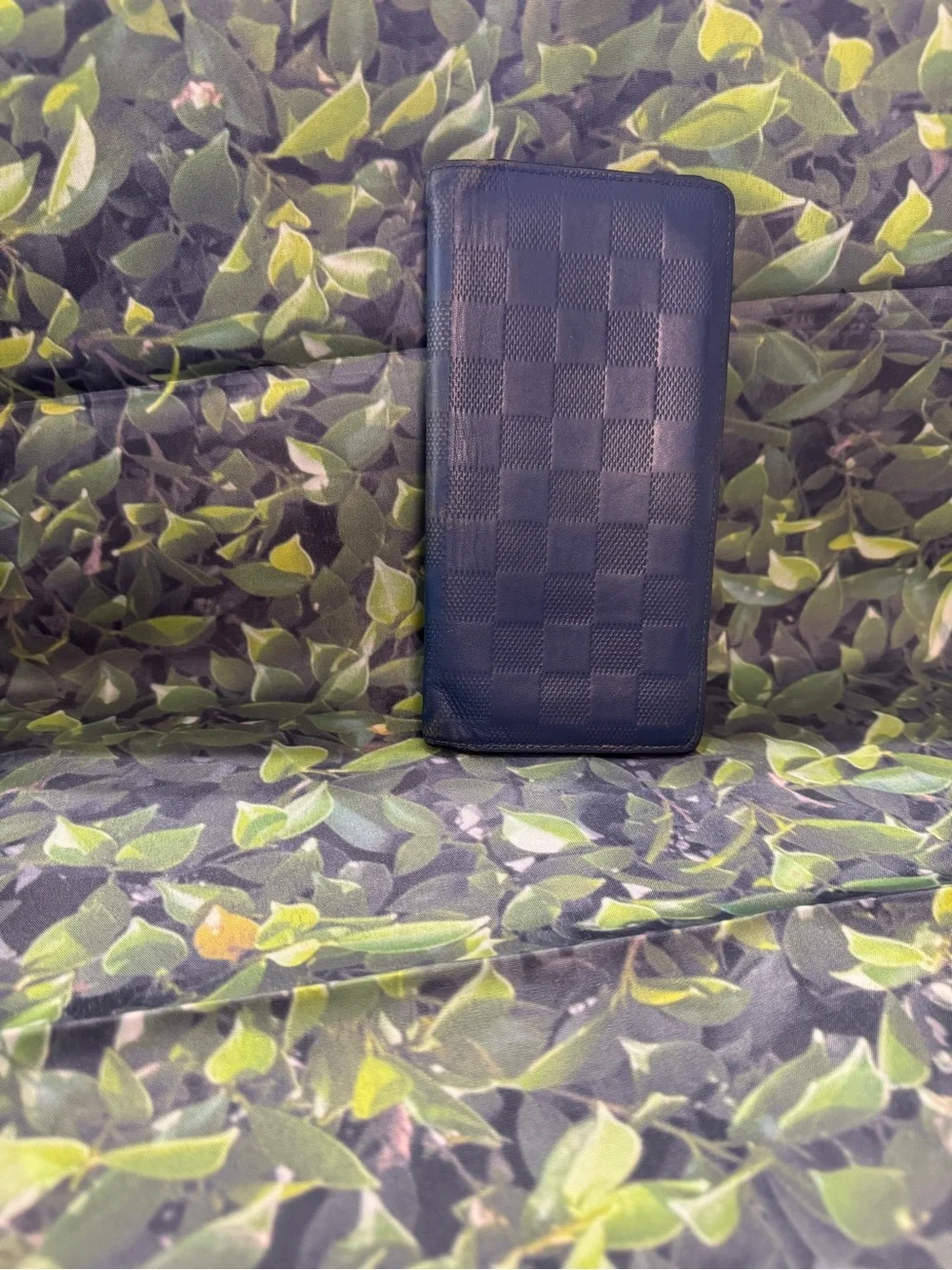 Louis Vuitton Damier Brazza Wallet Blue Rare
